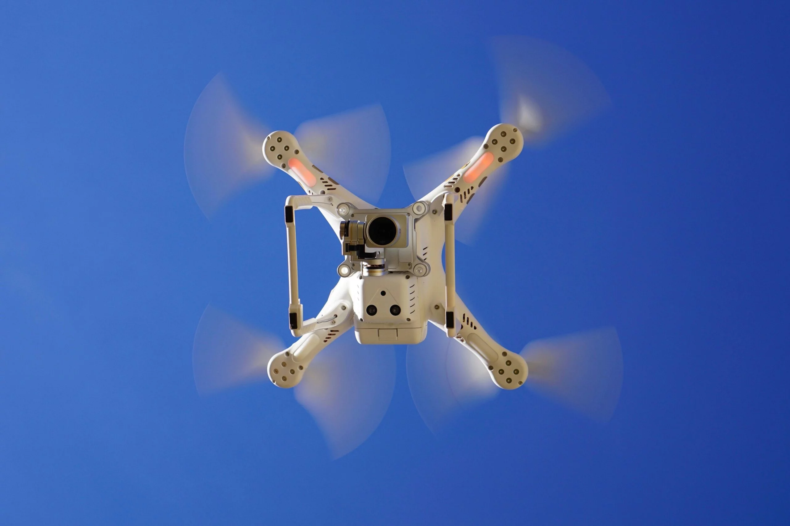 A drone flying over a rice field in Assam, India