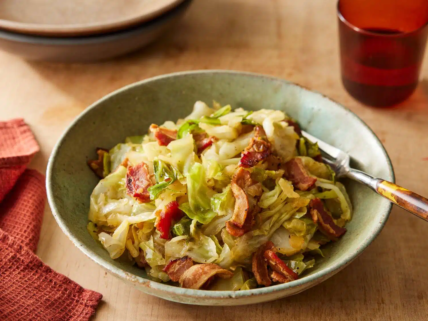 Freshly harvested organic cabbage salad