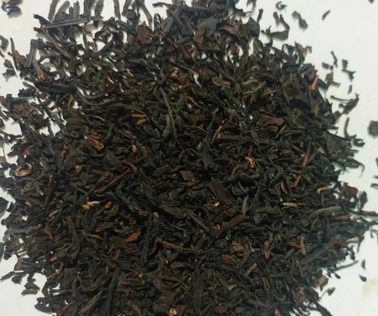 Assam black tea leaves ready for export to international markets.